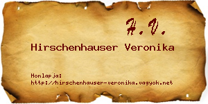 Hirschenhauser Veronika névjegykártya